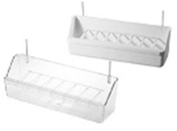 8 inch Trough Feeders - 2gr art25 - Clear or White - Cage Accessory - Finch and Canary Supplies
