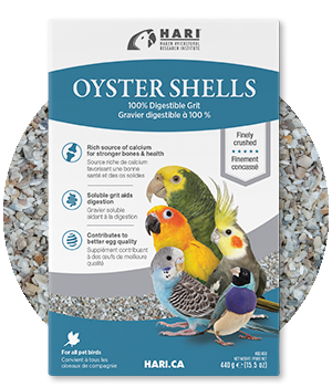 Hari Oyster shells - Hagen Products - 100% digestible grit - Avian Vitamins and Minerals - Glamorous Gouldians