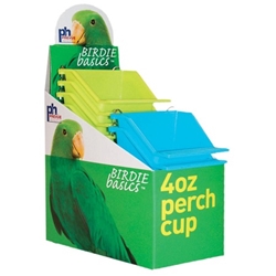 Prevue Pet 1264 Medium 4oz High Back Coop Cup with front for perching, Cage Accessory, Glamorous Gouldians