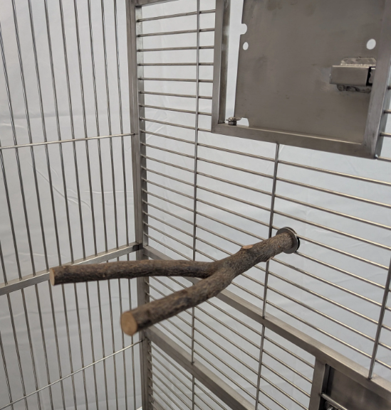 A&E Natural Wood 10" Manzanita Perch - Screws on cage wall - Natural branches are good for the health of your bird's feet