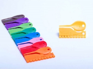 2.5mm Lady Gouldian Finch Leg Bands - Plastic Colored Split Bands 10/strip 12 colors - Sisal Fibre 