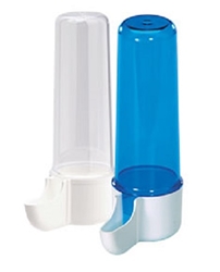 2gr art128 Plastic bird cage water bottle - Clear and Blue - Holds 3oz of water good for a pair of finches or Canaries