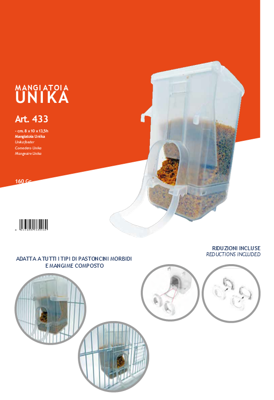 2GR Art 433 Unika Softfood Hopper - Cage Accessory - Hangs outside the cage - Lady Gouldian Finch Supplies USA