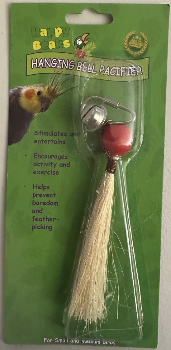A & E Cages Large Preening Pacifer Toy with Bell for small to medium birds