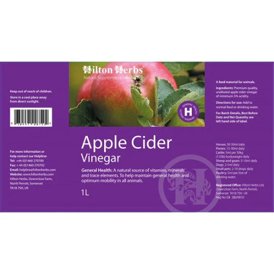 Hilton Herbs Apple Cider Vinegar - Our 'human grade' apple cider vinegar has a minimum acidity level of 5% - Glamorous Gouldians