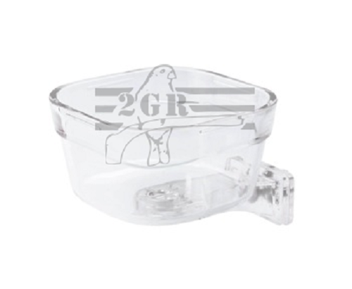 2gr art254 Medium Ara Feeder - Heavy Duty Acrylic Feeder for Hookbills -  Bird Cage accessory