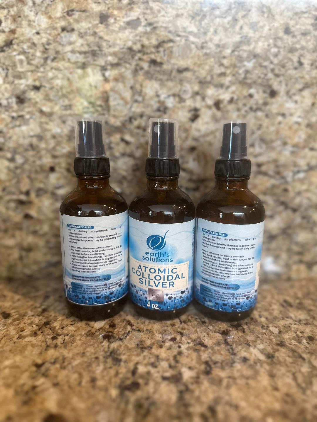 Atomic Colloidal Silver - 3 4oz spray bottles - Natural Remedy