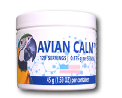 Avian Calm Equa Holistics, Avian Calm, calming supplement for birds, Avian support supplement, feather plucking, bird Behavior, Bird Supplies