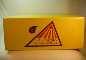 California Golden Spray Millet - 25lb box millet, spray millet, golden millet, cage bird millet