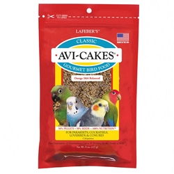 Lafeber Avi-Cakes Small Bird 8oz - Front of Package - Non GMO Bird Food - Glamorous Gouldians