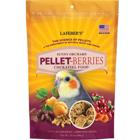 Lafeber Sunny Orchard Pellet-Berries for Cockatiels-Cockatiel Food-whole cranberries, dates, apricots, and natural grains