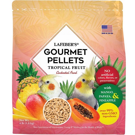 Lafeber Cockatiel Tropical Fruit Pellets-3.5lb-only fruit pellet made exclusively with the natural taste of fruit