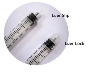 Excel Disposable Syringes - Tip options, luer slip or Luer Lock pictured - Hand Feeding Supplies - Breeding Supplies