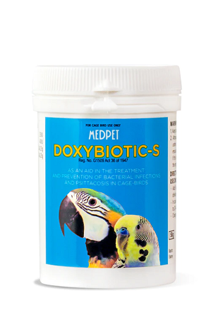 Med Pet Doxybiotic-s is doxycycline with added vitamins small container 50g - Avian Medications - Glamorous Gouldians