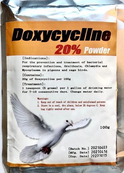 Generic Doxycycline 20% Powder Medication - 100g - Avian Medications - Glamorous Gouldians