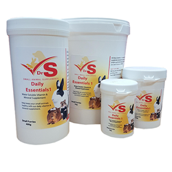 DrS Daily Essentials1 Dr S, Daily Essentials 1, Small Animal Vitamins, Small animal minerals, small animal supplement