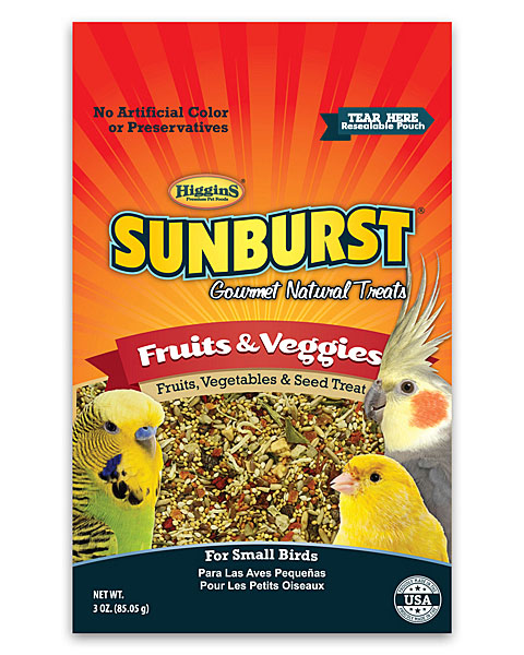 Higgins Sunburst Fruit & Veggies - Lady Gouldian Finch Supplies USA - Glamorous Gouldians.