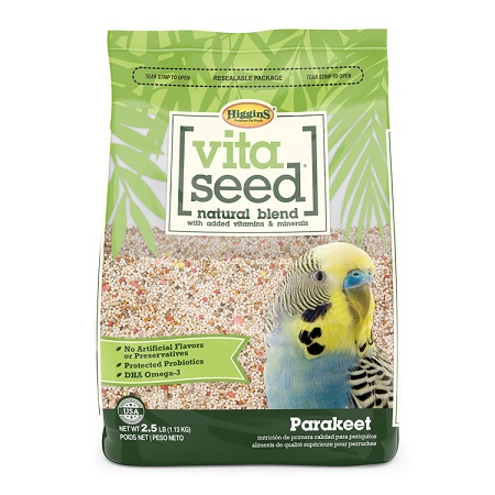 Higgins Vita Parakeet-Fortified Seed Mix for Parakeets-Bird Food-Glamorous Gouldians