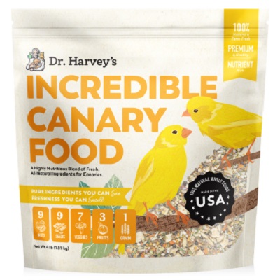 Dr. Harvey's Incredible Canary Food is the perfect choice for optimal nutrition for Canaries-Glamorous Gouldians