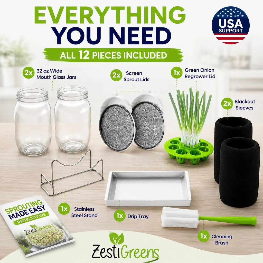 Jar Sprouts Growing Kit - zestigreens-jar-sprouts-growing-kit