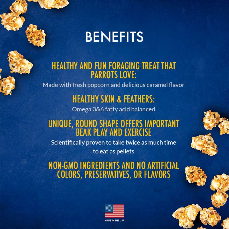 Lafeber Parrot Popcorn Nutriberries - Benefits - Glamorous Gouldians