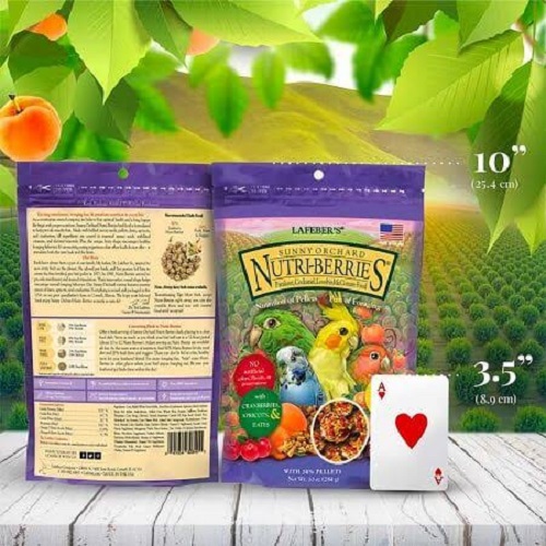Sunny Orchard Nutri-Berries for Cockatiels 10oz-Non-GMO formula-Bird Food-Glamorous Gouldians