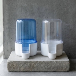 2gr art146 Bird Cage Medicine Water Tube - 40cc - Clear and Blue - Cage Accessory - Glamorous Gouldians