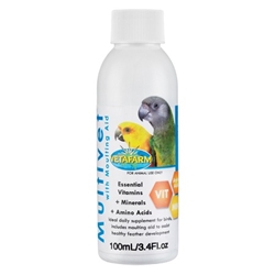 Vetafarm Multivet Liquid Vitamins with a molting aid great for lady gouldian finches -100 ml bottle