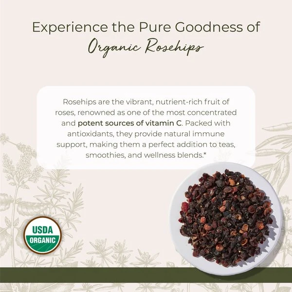Organic Rosehips Cut and Sifted - Organic Herbs for Birds - Lady Gouldian Finch Supplies USA - Glamorous Gouldians