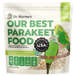 Our Best Parakeet Food Dr. Harveys, Our Best Parakeet, Parakeet Food, Human food grade ingredients, best parakeet food, fortified parakeet mix, parakeet supplies, bird food, bird supplies