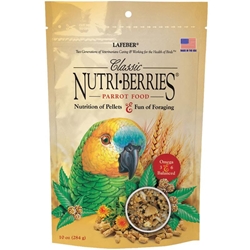 Lafeber Parrot Classic Nutriberries-Non GMO Bird food for Parrots-Lady Gouldian Finch Supplies-Glamourous Gouldians