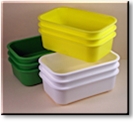 2gr art46 Plastic Bird Bath Tub - simple cage tub that sets on the floor in yellow green or white - Cage Accessory