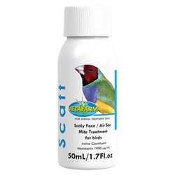 Scatt Scatt, Moxidectin for birds, medicine for mites, med for lice, biting insects, asm, air sac mites, scaly mites vetafarm products, vetafarms scatt, air sac mite treatment, worm treatment, mite infestation, parasite control, mite control, lice control, parasitic