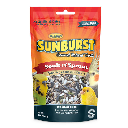 Higgins Sunburst Soak & Sprout Gourmet Natural Treat - Sprouting Seeds with Quinoa-Glamorous Gouldians