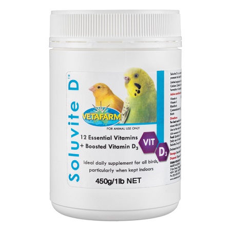 Vetafarm Soluvite D - 450 powdered Vitamin Supplement - Lady Gouldian finch