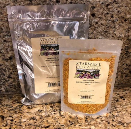 Starwest Botanicals Bee Pollen Granules - Natural Bird Supplement - Support the Immune System