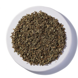 Certified Organic Basil Leaf - Organic Herbs for Birds - Lady Gouldian Finch Supplies USA - Glamorous Gouldians - upclose