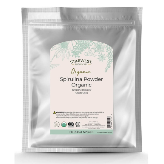 Starwest Botanicals Organic Spirulina Powder - Great Natural Bird Supplement - High in Protein - Glamorous Gouldians