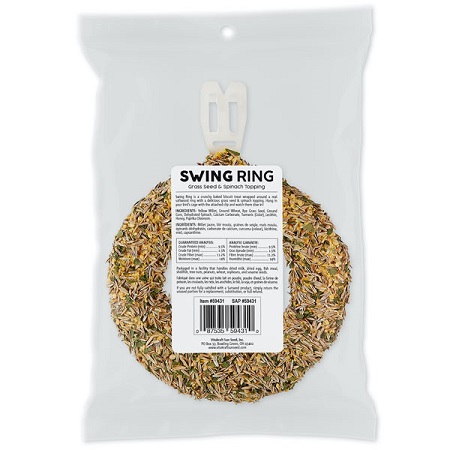 Sunseed Vita Prima Swing Ring - Back of Package - Bird Food - Treat - Glamorous Gouldians