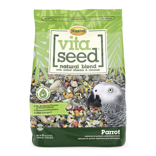 Higgins Vita Parrot- Fortified Seed Mix for Parrots - Bird Food - Glamorous Gouldians