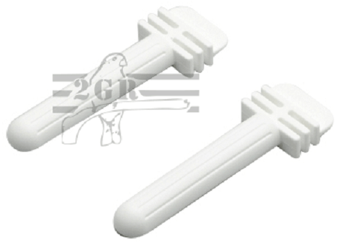 2 Inch White Plastic twist in Perch - art 85 - 2GR - Canary And Finch Cage Accessory