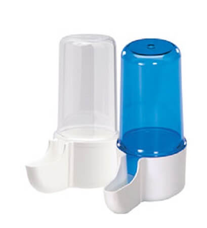 2 oz Water Tube - Clear and Blue with white, yellow or green caps - art 158 - 2GR - Canary Cage Accessory 