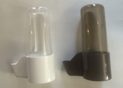 2GR art18 Short Siphon - Clear/White or Brown/Brown Water Tube - Finch and Canary Cage Accessory - Glamorous Gouldians
