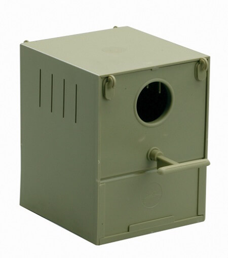 2gr art83, Large Plastic Nestbox for Lady Gouldian Finches, round entry hole - Lady Gouldian Finch Breeding Supplies