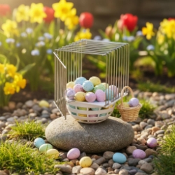 2gr art56 Plastic outside canary nest with wire surround - Canary Breeding Supplies - Lady Gouldian Finch Supplies 