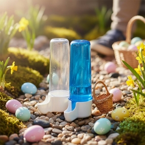 3oz Water Tube - Clear or Blue Plastic - art 128 - 2GR - Cage Accessory - Finch and Canary Supplies