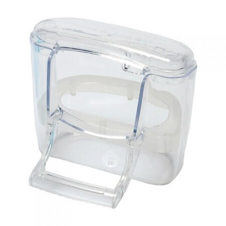 Bella Canary Seed Dish - Clear or Blue 2 piece - STA Soluzioni - Cage Accessory - Finch and Canary Supplies