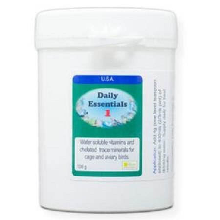 Bird Care Co Daily Essentials 1 - 100g - Avian Vitamin Powder - Ad to drinking Water - Glamorous Gouldians