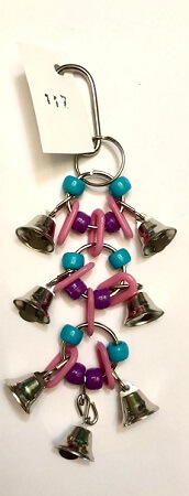 Candy Creations - Bountiful Bells - Bird Cage Toy - asst-colors - Finch and Canary supplies - Glamorous Gouldians