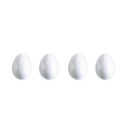 STA Soluzioni Plastic Fake Canary/Finch Eggs, light grey with some light speckling - Breeding Supplies